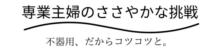 専業主婦のささやかな挑戦